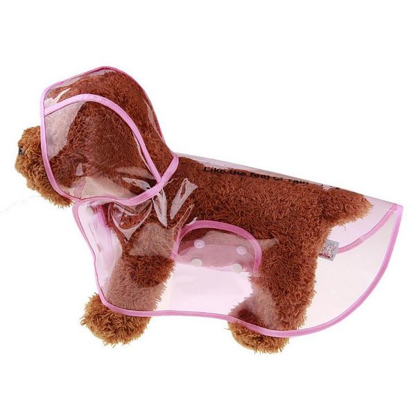 

dog apparel raincoat pet clothes transparent light waterproof for small with hood