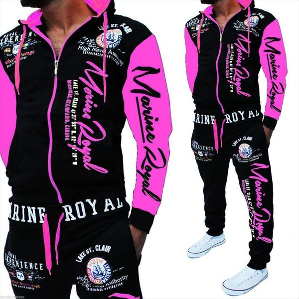 

suit sport joggers and men tracksuit pants sweater suits set letter print plus size jogger sets for, Gray