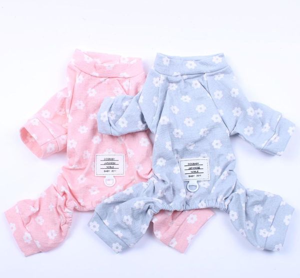

dog apparel christmas small cat jumpsuit pajamas flowers design pet puppy tracksuit nightshirt sizes 2 colours for dogs