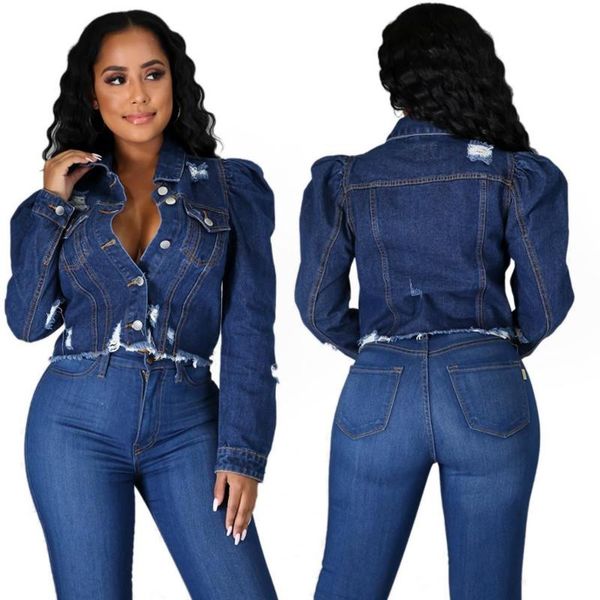 

jackets women streetwear trend solid denim coats winter lady turn-down collar single-breasted long sleeve wholesale drop women's, Black;brown