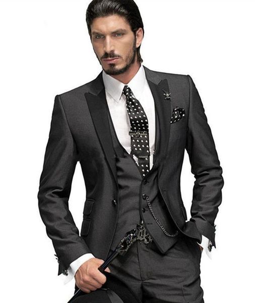 

men's suits & blazers men wedding groom tuxedos jackets pants vest for man groomsmen slim fit suit costume homme 3 piece, White;black