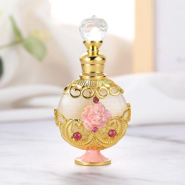 

storage bottles & jars 50pcs wholesale 10ml vintage perfume bottle essential oils toner crystal ser head diy pigment alloy decoration co