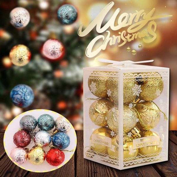 

novelty items 12pcs christmas ornaments 9-color decoration tree pendant props navidad