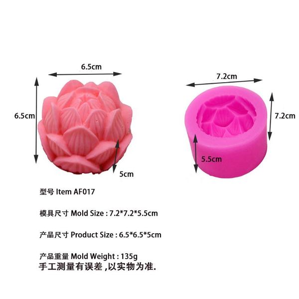 

craft tools candle silicone mold 3d lotus flower shape soap mould diy form #xj0197