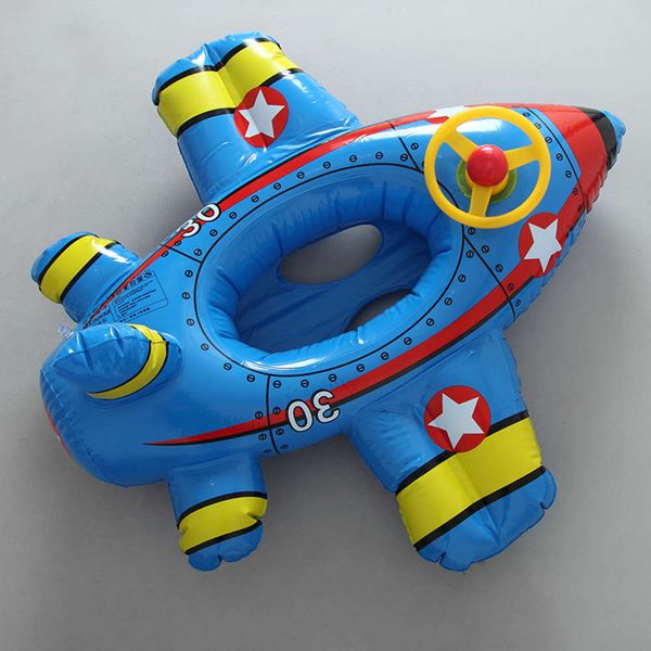 

swimming ring thickened pvc inflatable aircraft swimming circle children's water toy baby seat ring