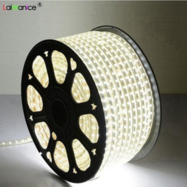

1m~ 100m smd 2835 ac 220v led strip tape waterproof flexible bar light 120 led/m with eu plug for garden party decor strips