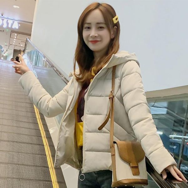 

women's trench coats 2021 casual winter jacket women hooded cotton padded outwear female coat autumn ladies short parka chaquet mujer i, Tan;black