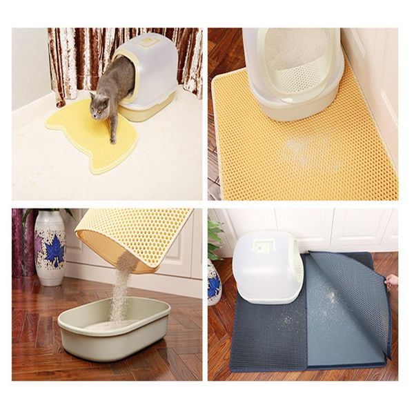 

cat litter mat trapping eva honeycomb design bottom non-slip urine and water proof material easy to clean beds & furniture