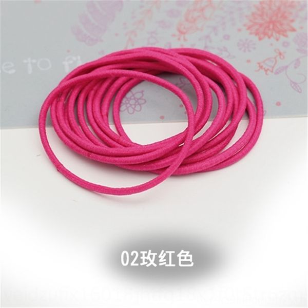 

3ki can 2mm rubber rope 3mm 4mm accessories nylon hair rope accessories seamless hair ring rubber band headband, Slivery;white