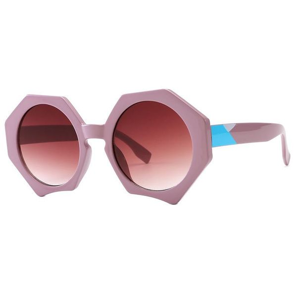 

polygon frame rretro sunglasses ladies trend street pography blackout glasses men outdoor travel driving mirror uv400, White;black