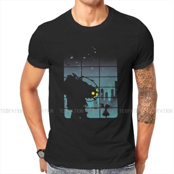 

men's t-shirts come on, mr. bubbles hip hop tshirt bioshock adventure game style casual t shirt male short sleeve gift clothes, White;black