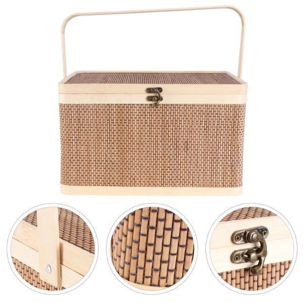 

storage baskets home bamboo woven basket fruit candy dry flower hand gift