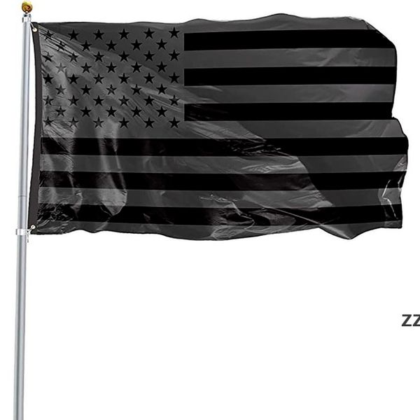

3x5ft black american flag polyester no quarter will be given us usa historical protection banner flag double-sided indoor outdoor hwa8242