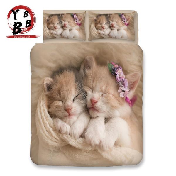 

bedding sets cute cat set twin  king quilt cover kids fashion pillow case single double girls duvet cartoon bedclothes