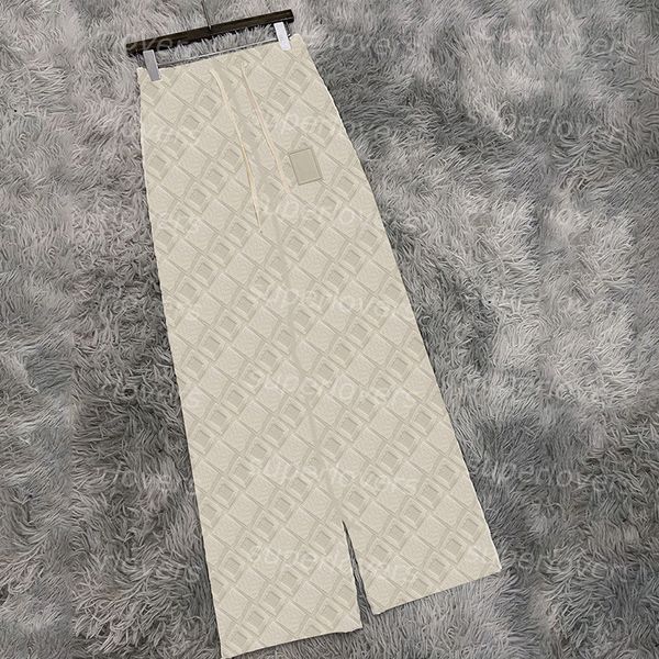

letter jacquard pants womens casual relaxed drawstring capris trousers comfortable street style pants, Black;white