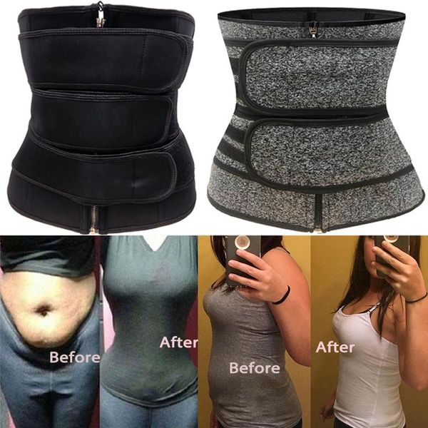 

women's shapers neoprene workout waist cincher slimming trimmer sweat sauna shapewear 9 steel bones corset belt trainer reducing, Black;white