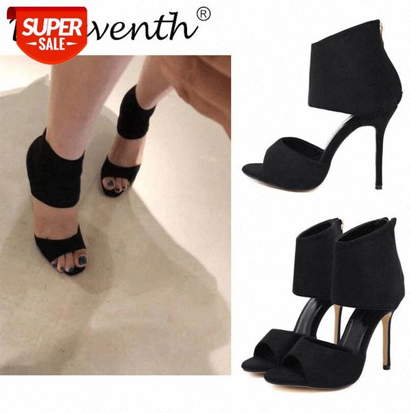 

zi ling european and american star roman stiletto super high heels simple women's shoes #np53, Black