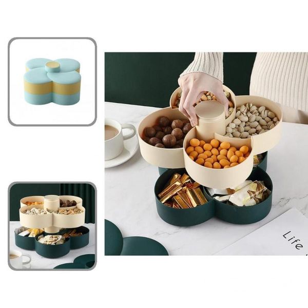 

dishes & plates snack tray compartment dried fruit plate space-saving drop-resistant useful large capacity