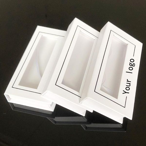 

false eyelashes lashes boxes packaging wholesale box package custom faux cils mink white cases rectangle vendors