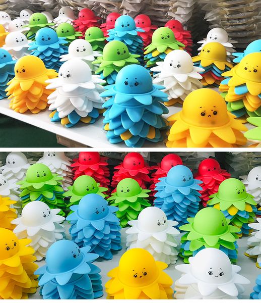 

fidget toys push pop flip face changing two-sided mood expression emotional oc silicone decompression kids toy