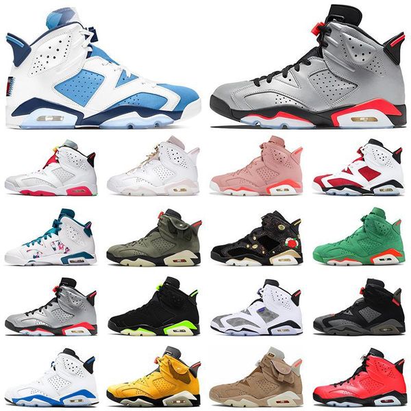

6 6s basketball shoes unc millennial pink british khaki green abyss flint hare olive chrome carmine women mens trainers sports hop999