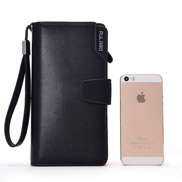 

wallets men's men long purse wallet male clutch pu leather zippers business coin, Red;black