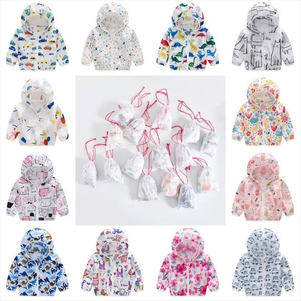 

sun uv proof thin summer kids jacket boys girls coat childrens clothing cute pattern, Blue;gray