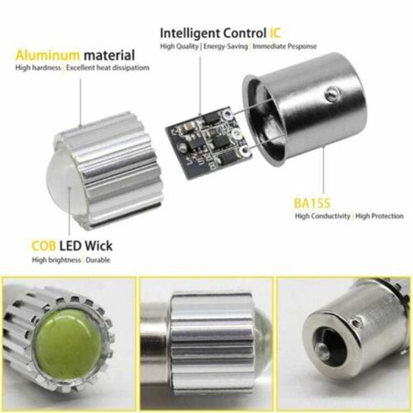 

tail 1156 ba15s cob led light bulb 2 pcs brand emergency lights