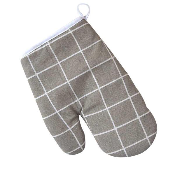 

baking glove1 piece cute non-slip yellow gray cotton fashion kitchen cooking microwave gloves bbq potholders oven mitts