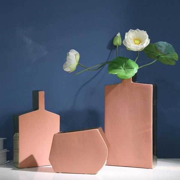 

vases domestic ornaments matte ceramic vase nordic light luxury morandi flower decoration