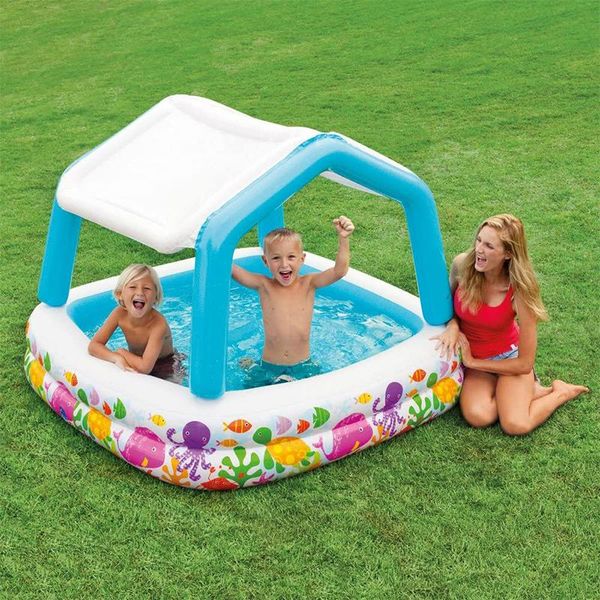 

watering equipments sun shade inflatable pool 3.86 x 13.98 11.97 in