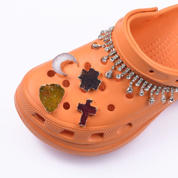 

cartoon cute pupil croc charms fashion eye shoe accessories decorations for glasses kids gifts, White;pink