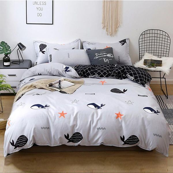 

bedding sets double bed linen ab side twin  king size fitted sheet home soft set