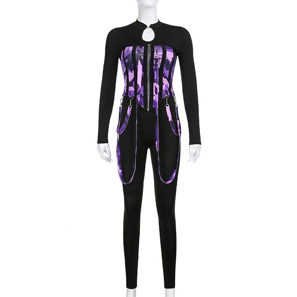 

2021biikpiik chinese button black hollow out jumpsuits skinny casual jogging women jumpsuits sporty fitness workout overalls, Black;white