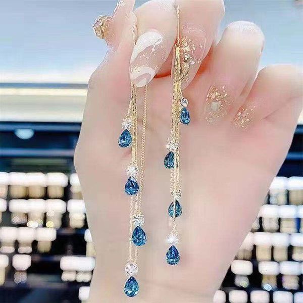

advanced atmospheric earrings 2021 trendy blue goblin drop anti loss fashion minority earrings, Golden