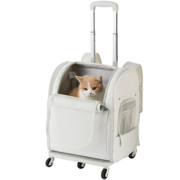 

cat carriers,crates & houses pet backpack travel case wheels carrier bag portable dog trolley outdoor transport for dogs supplies
