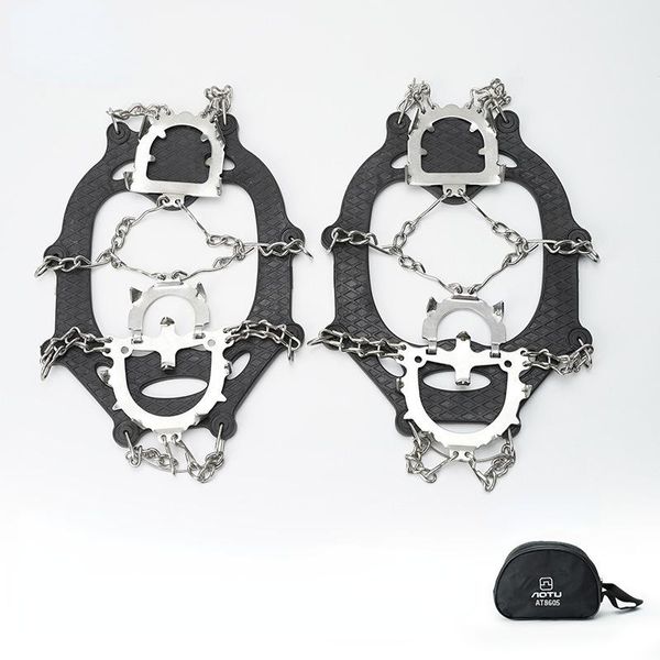 

cords, slings and webbing 12teeth crampon spikes traction cleats women men anti-slip ice snow grips with storage pouch for walking hiking fi