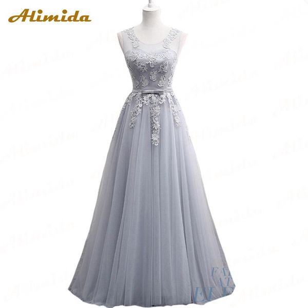

party dresses alimida special occasion dress 2021 wedding long evening illusion o-neck prom vestido de festa, White;black