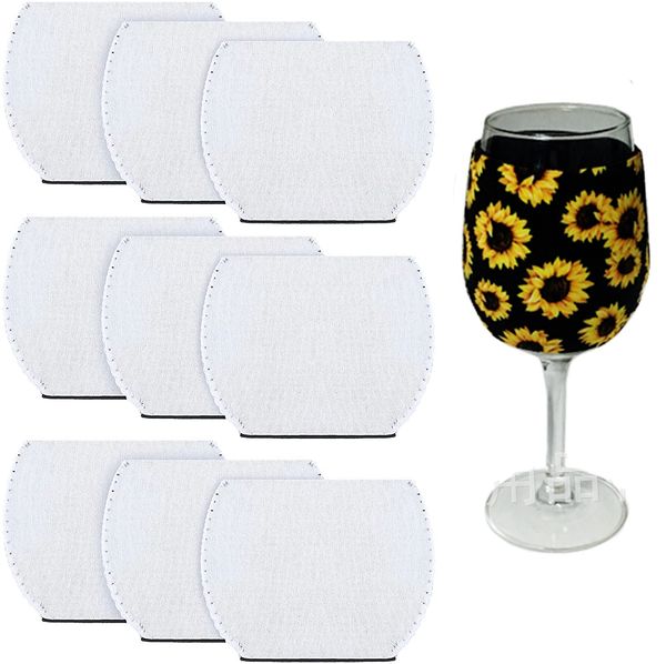 

sublimation blank wine glass sleeve neoprene drinkware insulator cover