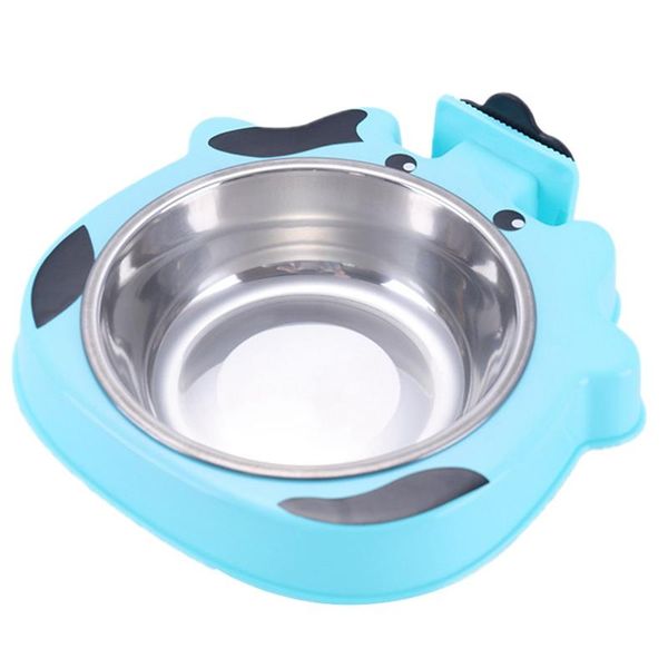 

pet bowl cat and dog feeder stainless steel drinking dishes hanging in the cage bowls & feeders