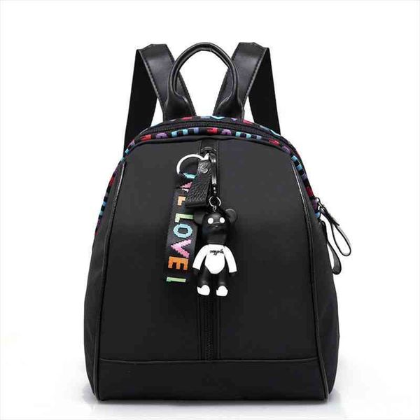 

fashion women backpack school bags for teenage girls bear pendant youth travel bags mochila mujer feminina
