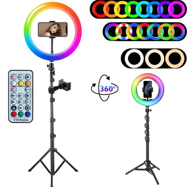 

inch selfie ring light led dimmable 26cm pography lighting video studio po with phone youtube for ipad holder flash heads