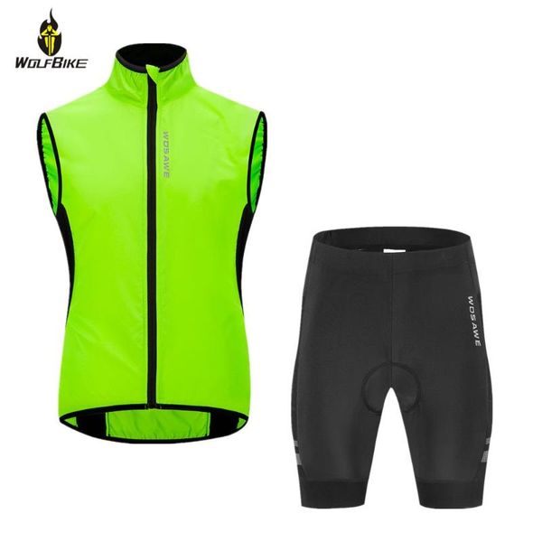 

thin men's cycling jersey set reflective quick dry kit summer mtb bike bicycle wind coat vest gilet shorts suit racing sets, Black;blue