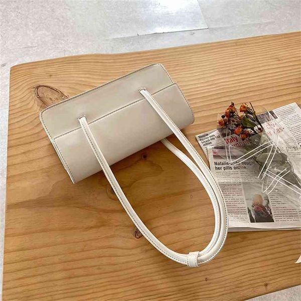 

south korea summer new 2021 smooth leather square flap single shoulder bag