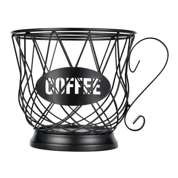 

universal coffee storage basket cup vintage pod organizer holder black for home cafe el kitchen & organization