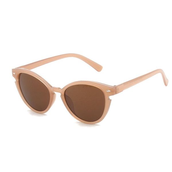 

sunglasses 2021 fashion round meter nail personalized versatile women's plain 97054, White;black