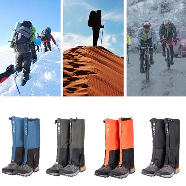 

arm & leg warmers waterproof snow gaiters hiking boot legging shoes warmer camping ski travel shoe snowshoeing climbing hunting, Black