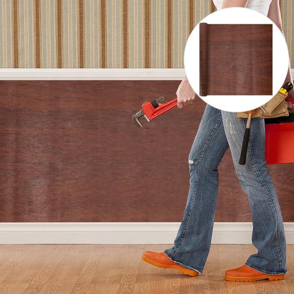 

wallpapers wood grain sticker furniture cupboard wall decor (light brown)