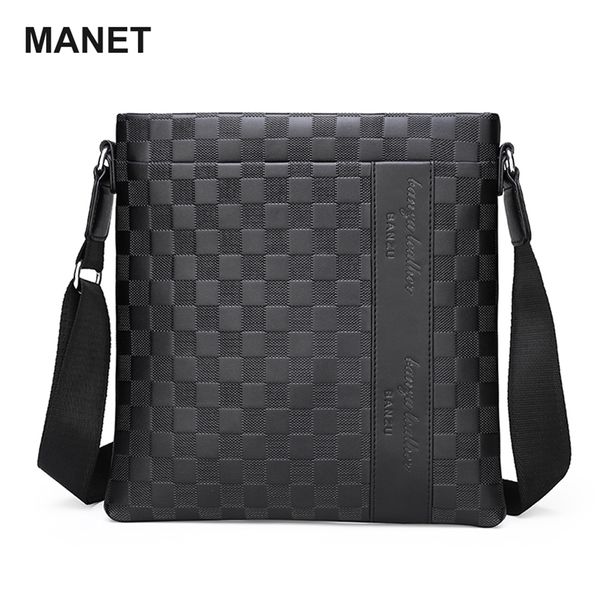 Мэн Корейский стиль мешок сумка сумка роскошный мужской портфель бизнес-клетчатая сумка для мужской кожаной сумки сумка 210809