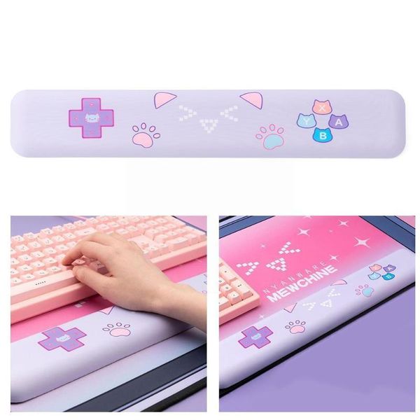 

keyboard covers 1pcs large cartoon cute cat ear mouse hand rest thick girl pad games pink gaming durable super anti-skid y1w7